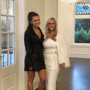 Black sequin tuxedo dress